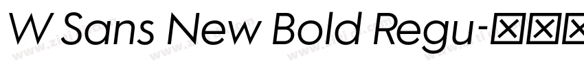 W Sans New Bold Regu字体转换 W Sans New Bold Regu字体转换